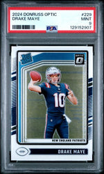 Graded 2024 Panini Donruss Optic Drake Maye #229 Rookie RC Football Card PSA 9 Mint (ONLINE ORDER ONLY)