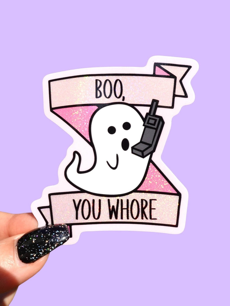 Boo You Whore Halloween Sticker (Online Order Only)
