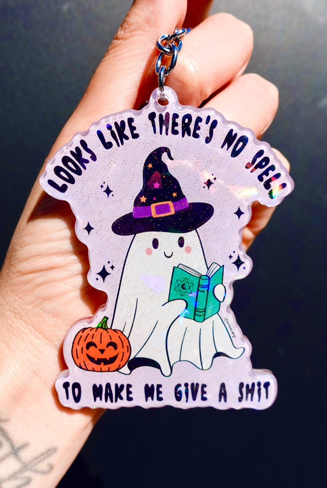 Looks Like There's No Spell To Make Me Give A Shit Halloween Keychain (Online Order Only)