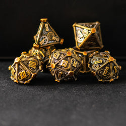 Rustic Brass - Weird West Wasteland Metal Dice Set (ONLINE ORDER ONLY)