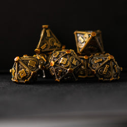 Rustic Brass - Weird West Wasteland Metal Dice Set (ONLINE ORDER ONLY)