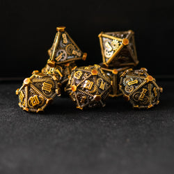 Rustic Brass - Weird West Wasteland Metal Dice Set (ONLINE ORDER ONLY)