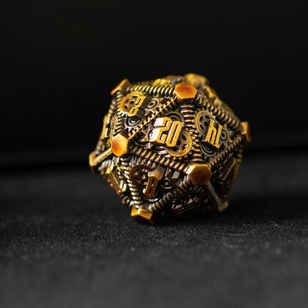 Rustic Brass - Weird West Wasteland Metal Dice Set (ONLINE ORDER ONLY)