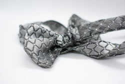 Grey Bowtie Adjustable Formal Wedding Party Necktie Bow Tie Tuxedo (Online Only)