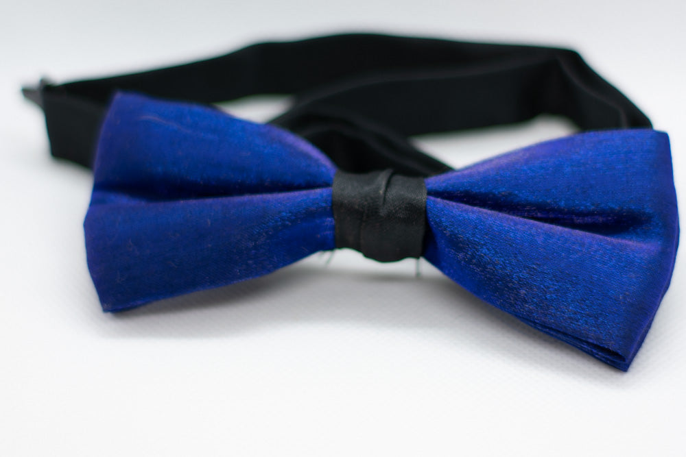 Shiny Blue Bowtie Adjustable Formal Wedding Party Necktie Bow Tie Tuxedo (Online Only)