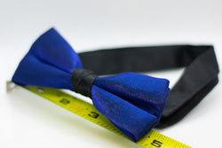 Shiny Blue Bowtie Adjustable Formal Wedding Party Necktie Bow Tie Tuxedo (Online Only)
