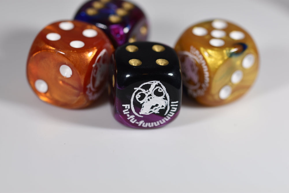 F-U-U-U-U-U d6 | Custom Dice with Angry Face and F-U Message Pipped Dice (Online Only)