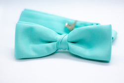Bright Blue Bowtie Adjustable Formal Wedding Party Necktie Bow Tie Tuxedo (Online Only)