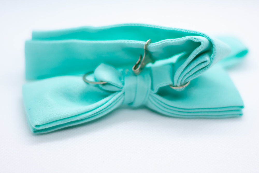 Bright Blue Bowtie Adjustable Formal Wedding Party Necktie Bow Tie Tuxedo (Online Only)
