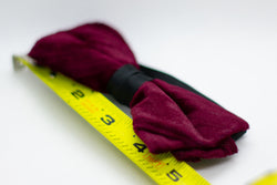 Velvet Maroon Bowtie Adjustable Formal Wedding Party Necktie Bow Tie Tuxedo (Online Only)
