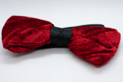 Velvet Red Bowtie Adjustable Formal Wedding Party Necktie Bow Tie Tuxedo (Online Only)