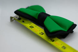 Black w/green Bowtie Adjustable Formal Wedding Party Necktie Bow Tie Tuxedo (Online Only)