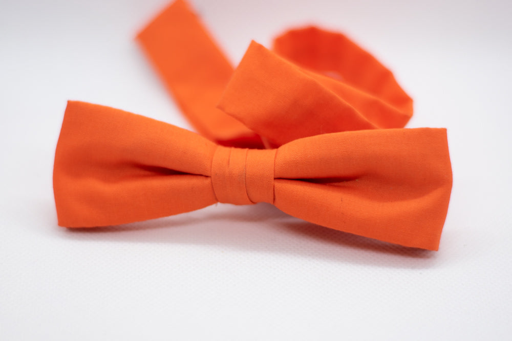 Orange Bowtie Adjustable Formal Wedding Party Necktie Bow Tie Tuxedo (Online Only)