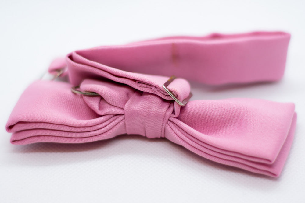 Dark Pink Bowtie Adjustable Formal Wedding Party Necktie Bow Tie Tuxedo (Online Only)