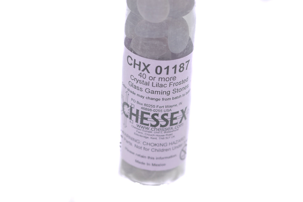 40+ Crystal Lilac Frosted Glass Gaming Stones Counters (Online Only)