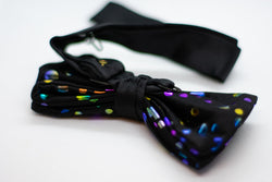 Black w/ Polka Dot Bowtie Adjustable Formal Wedding Party Necktie Bow Tie Tuxedo (Online Only)