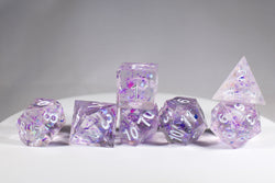 (PURPLE) Sharp Edge Resin 7-Dice Set (Online Only)
