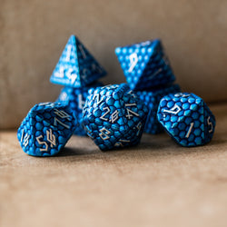 Blue Dragon's Egg Metal Dice Set (ONLINE ORDER ONLY)