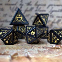 Fangs of Winter Blue Sandstone Stone Dice Set (ONLINE ORDER ONLY)