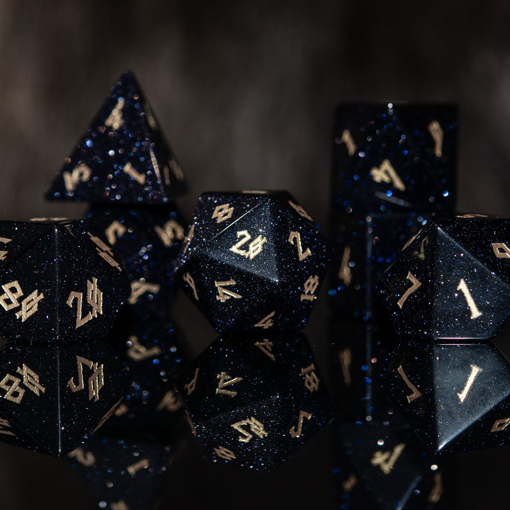 Blue Sandstone Dice Set (ONLINE ORDER ONLY)