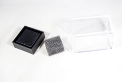 Empty Crystal Display Box (M) Tall Clear w/Black Lid  2½"x 1½"x 1½" (Online Only)