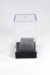 Empty Crystal Display Box (M) Tall Clear w/Black Lid  2½"x 1½"x 1½" (Online Only)