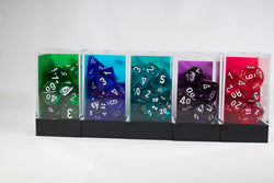 Translucent 7-Die Chessex Sets Made in Germany -Red, Blue, Green, Teal, Purple- (Online Only)