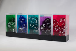 Translucent 7-Die Chessex Sets Made in Germany -Red, Blue, Green, Teal, Purple- (Online Only)