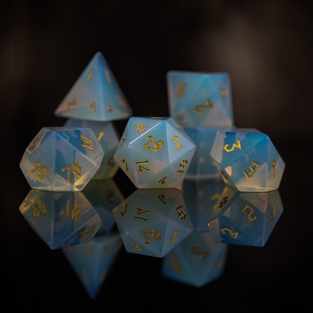 Opalite Stone Dice Set (ONLINE ORDER ONLY)