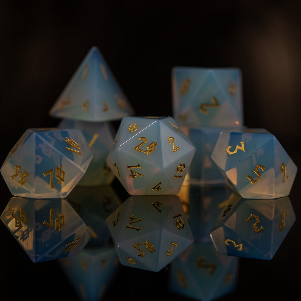 Opalite Stone Dice Set (ONLINE ORDER ONLY)