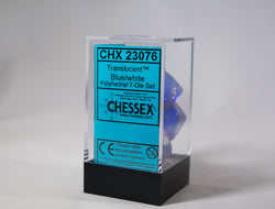 Translucent 7-Die Chessex Sets Made in Germany -Red, Blue, Green, Teal, Purple- (Online Only)