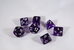 Translucent 7-Die Chessex Sets Made in Germany -Red, Blue, Green, Teal, Purple- (Online Only)