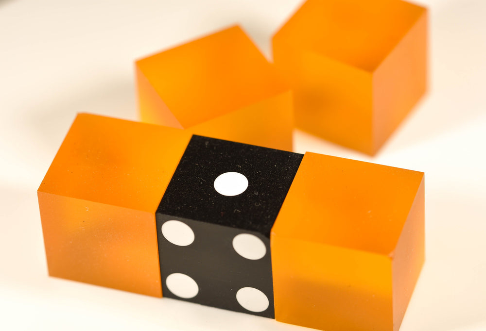 Blank Orange 19mm Casino Dice (price is per die) (Online Only)