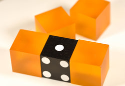 Blank Orange 19mm Casino Dice (price is per die) (Online Only)