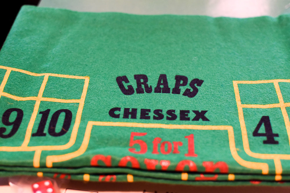Pacific Gaming Co. Craps Game 1976 Felt Layout/Pacific 24" x 36" (Online Only)