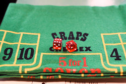 Pacific Gaming Co. Craps Game 1976 Felt Layout/Pacific 24" x 36" (Online Only)