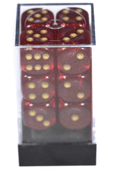 Borealis Magenta/gold Numbers 16mm Block d6 (Online Only)