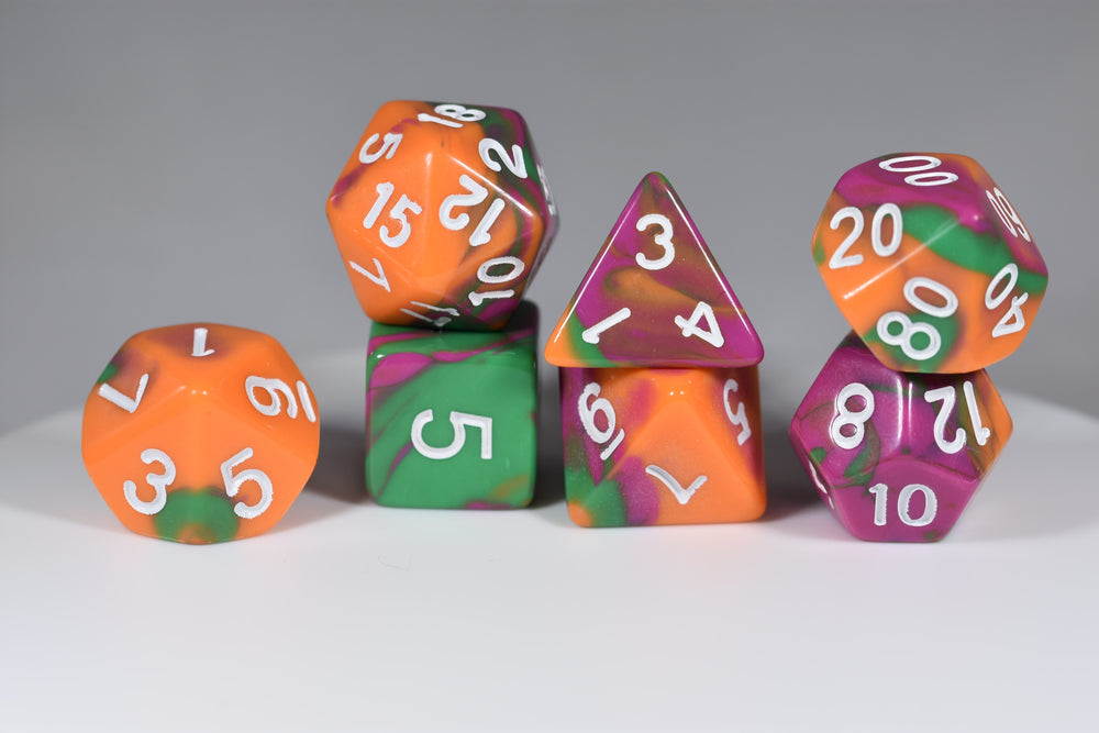 Sherbet Tri-Color Swirl Orange/Green/Purple (Online Only)