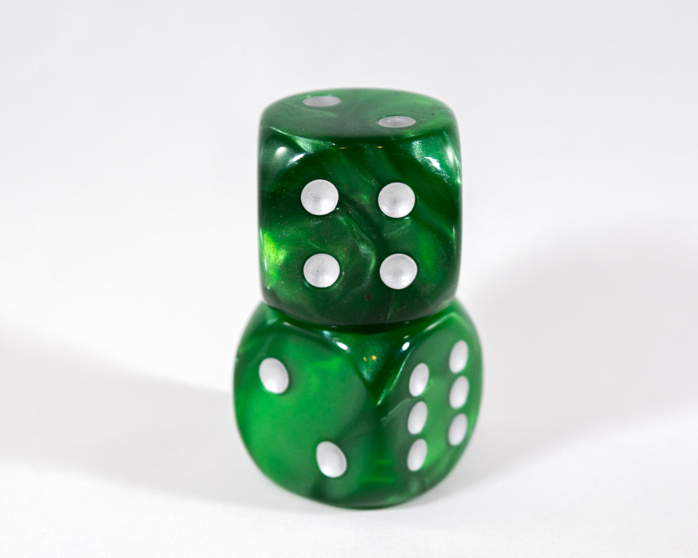 OOP Rare 30mm Velvet Dark Green Dice Silver Pips by Chessex Out of Print (Sold per piece) (Online Only)