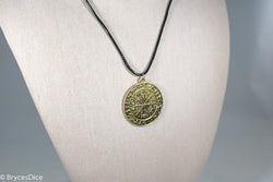 Gold Viking Icelandic Vegvisir Helmet In Runic Circle Pendant Compass Amulet Necklace (Online Only)