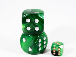 OOP Rare 30mm Velvet Dark Green Dice Silver Pips by Chessex Out of Print (Sold per piece) (Online Only)
