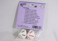 Rock Paper Scissors Lizard Spock Dice by Koplow Games White w/ Red and Black Novelty (Online Only)