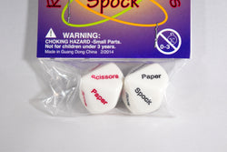 Rock Paper Scissors Lizard Spock Dice by Koplow Games White w/ Red and Black Novelty (Online Only)