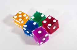 Multi-Color Casino Dice d6 19mm Razor Edge No Serial Numbers or Names Clean (Online Only)