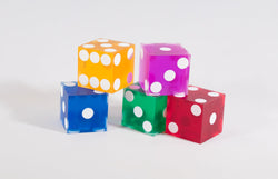 Multi-Color Casino Dice d6 19mm Razor Edge No Serial Numbers or Names Clean (Online Only)