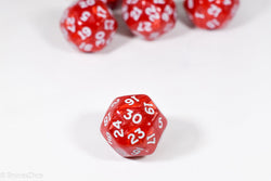 d30 Red Pearlescent Single Die 30 Side's by Chessex (per die)