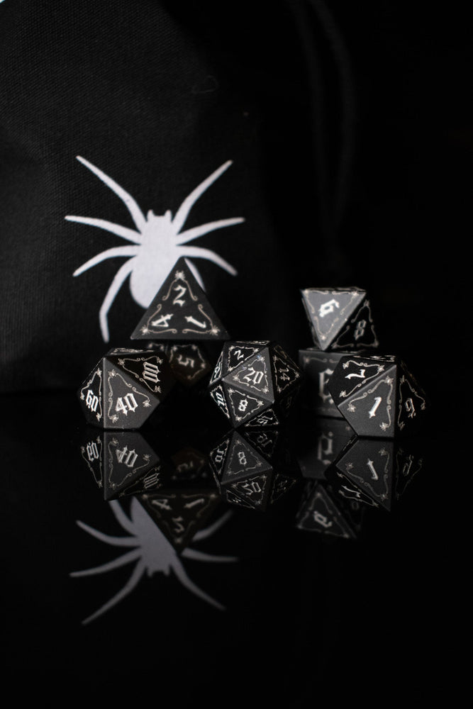 The Spider Aluminum Metal Dice Set (ONLINE ORDER ONLY)