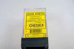 New Yellow Translucent 7-Die Chessex Sets Made in Germany CHX 23072 (Online Only)