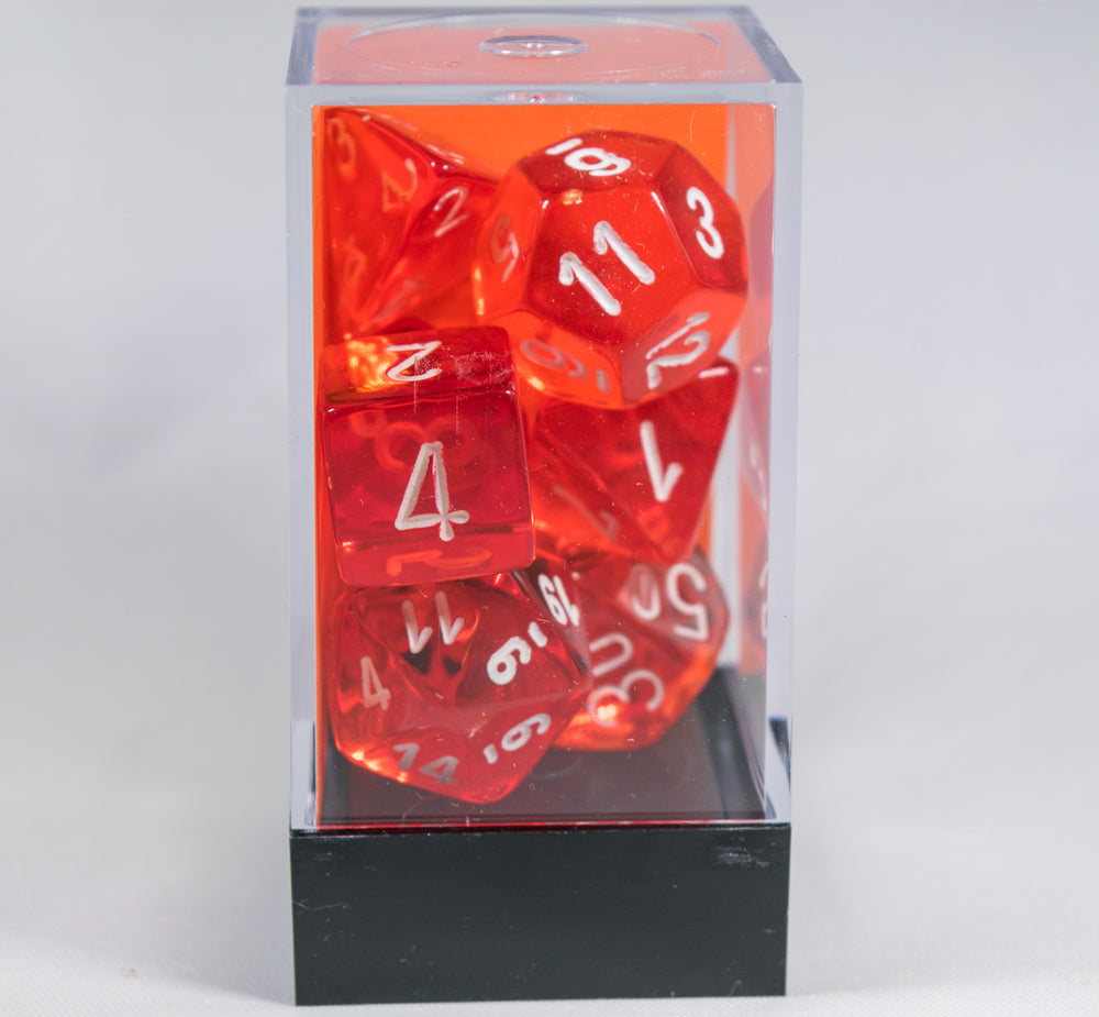 New Orange Translucent 7-Die Chessex Sets Made in Germany CHX 23073 (Online Only)
