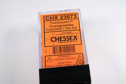 New Orange Translucent 7-Die Chessex Sets Made in Germany CHX 23073 (Online Only)